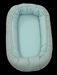 Suport de dormit Amy Babynest reversibil 70x45 cm tricot verde - 5