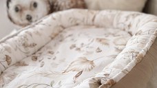 Suport de dormit by BabySteps Babynest Premium bumbac si catifea 70x35 cm Boho Beige