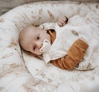 Suport de dormit by BabySteps Babynest Premium bumbac si catifea 70x35 cm Boho Beige - 2
