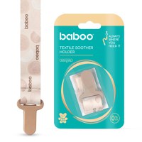 Suport pentru suzeta din material textil Baboo Piersica 0 luni+ - 2