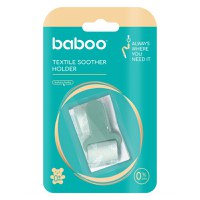 Suport pentru suzeta din material textil Baboo Verde 0 luni+ - 2