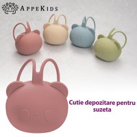 Suport pentru suzeta din silicon AppeKids The Little Bear Old Rose - 3