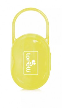 Suport transparent cu maner pentru 2 suzete sau tetine Yellow - 1