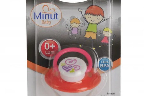 Suzeta blister Minut Baby 0+ portocalie