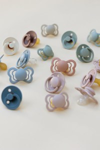 Suzeta de lux silicon Bibs tetina rotunda marime universala 0-3 ani Petrol - 2