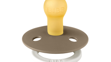 Suzeta fosforescenta Bibs Colour Glow Latex tetina rotunda 0 luni + Dark Oak