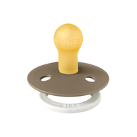 Suzeta fosforescenta Bibs Colour Glow Latex tetina rotunda 0 luni + Dark Oak - 1