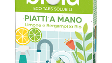Tablete pentru spalat vase manual cu lamaie si bergamota ecologice 6 bucati 14.25g Biolu