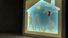 Tablou luminos Parinti si copii 014