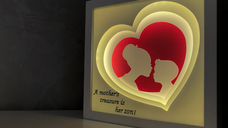 Tablou luminos Parinti si copii 043