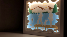 Tablou luminos Pescuit 001