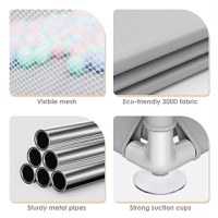 Tarc de joaca Nichiduta 120x120 cm Polar Grey, cu cadru metalic, pereti din plasa, inaltime 65 cm, acces cu fermoar, covoras spuma cu doua fete, 4 inele ajutatoare, cu geanta de transport si 100 de bilute multicolore incluse - 1