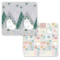 Tarc de joaca Nichiduta 120x120 cm Polar Grey, cu cadru metalic, pereti din plasa, inaltime 65 cm, acces cu fermoar, covoras spuma cu doua fete, 4 inele ajutatoare, cu geanta de transport si 100 de bilute multicolore incluse - 6