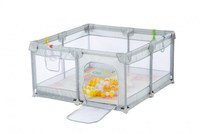 Tarc de joaca Nichiduta 120x120 cm Polar Grey, cu cadru metalic, pereti din plasa, inaltime 65 cm, acces cu fermoar, covoras spuma cu doua fete, 4 inele ajutatoare, cu geanta de transport si 100 de bilute multicolore incluse - 8