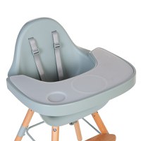 Tavita scaun de masa Childhome Evolu + protectie din silicon menta - 1