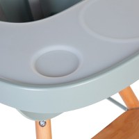 Tavita scaun de masa Childhome Evolu + protectie din silicon menta - 2