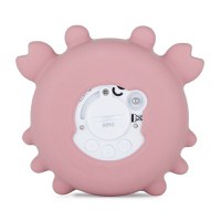 Temometru digital PetiteMars Crabul Caleb, multifunctional, ecran usor de citit, valoare precisa, silicon sigur, avertizare temperatura, 0 luni+, Roz - 2