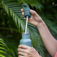 Termos din otel pentru copii Klean Kanteen Insulated Kid Classic Narrow 355 ml cu capac sport flip Dino Skate - 3