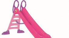 Tobogan mare pentru copii Dohany roz cu picioare si manere mov 2085I