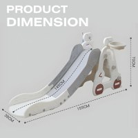 Tobogan pentru copii Nichiduta Garden Pink Car, de interiorexterior cu mini-cos de Baschet si joc de precizie cu inele, prevazut cu scara, manere de sustinere, design pliabil, dimensiune 38 x 155 x 70cm - 3