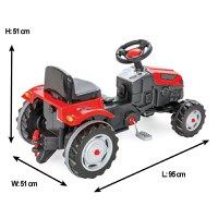 Tractor cu pedale pentru copii Active Red - 3