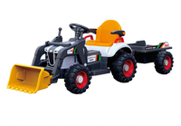 Tractor electric cu remorca si cupa pentru copii Nichiduta Digger Scorpion Yellow 12V,telecomanda 2.4G,2 motoarex38w,scaun din piele ecologica,cupa mobila,suport picioare,cotiere,roti late rezistente,muzica,lumini LED - 1