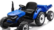 Tractor electric Nichiduta Speed Track Blue cu remorca, acumulator 24V8Ah, 2 motoare x 200W, roti EVA si telecomanda 2.4G