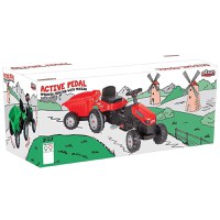 Tractor pentru copii, Pilsan Active 07-316, cu pedale si remorca, dotat cu claxon, sezut reglabil, sarcina maxima admisa 50 kg, dimensiune 51 x 143 x 51 cm, green - 2
