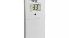 Transmitator wireless digital pentru temperatura si umiditate afisaj LCD Alb compatibil MARBELLA