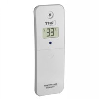 Transmitator wireless digital pentru temperatura si umiditate afisaj LCD Alb compatibil MARBELLA - 1