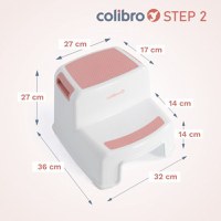 Treapta dubla multifunctionala Colibro Step Two cu suprafata si baza antialunecare, 6 x 32 x 27 cm, Crystal - 5