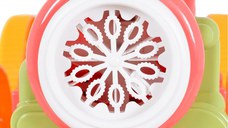 Trenulet pentru baloane de sapun Moni Red Wheels cu muzica si lumini,Maner detasabil,2x60ml solutie de baloane incluse