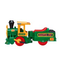 Trenulet Santa Fe 40W cu locomotiva si vagon cu sina si acumulator Peg Perego Verde - 3