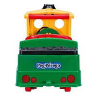 Trenulet Santa Fe 40W cu locomotiva si vagon cu sina si acumulator Peg Perego Verde - 6