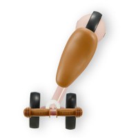 Tricicleta copii de echilibru Kinderkraft Cutie fuzzy peach, varsta 1-3 ani, roti din spuma EVA, posibilitatea de reglare a inaltimii scaunului (26-28 cm), sarcina maxima 15 kg - 4