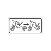 Tricicleta copii fara pedale Free2Move din lemn 2 in 1 Brown White, transformabila in bicicleta de echilibru, varsta 1,6-3 ani, scaun reglabil pe inaltime, limitator de directie si roti silentioase - 1