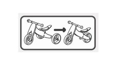 Tricicleta copii fara pedale Free2Move din lemn 2 in 1 Brown White, transformabila in bicicleta de echilibru, varsta 1,6-3 ani, scaun reglabil pe inaltime, limitator de directie si roti silentioase
