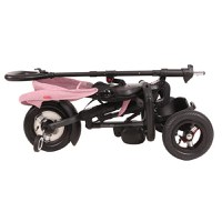 Tricicleta cu roti de cauciuc Qplay Rito Rubber Roz - 7