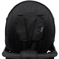 Tricicleta pentru copii Baby Mix Peony Black cu scaun reversibil,roti EVA cu frana,spatar reglabil,maner parental cu control al directiei,suport picioare pliabil,copertina reglabila ,panou cu muzica,lumini,ghidon pliabil - 8