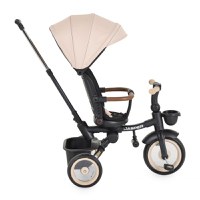 Tricicleta pentru copii Byox Jasper Beige pliabila, cu maner parental, spatar reglabil, scaun rotativ - 2