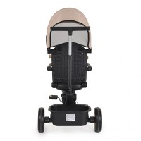 Tricicleta pentru copii Byox Jasper Beige pliabila, cu maner parental, spatar reglabil, scaun rotativ - 4