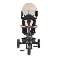 Tricicleta pentru copii Byox Jasper Beige pliabila, cu maner parental, spatar reglabil, scaun rotativ - 5