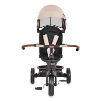 Tricicleta pentru copii Byox Jasper Beige pliabila, cu maner parental, spatar reglabil, scaun rotativ - 6