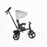 Tricicleta pentru copii Byox Quick Grey cu roti EVA, sezut reversibil si spatar reglabil, suport pentru picioare, frana pe rotile din spate si maner cu control al directiei - 9