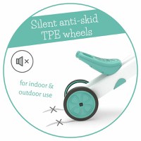 Tricicleta pentru copii Chillafish Bunzi Mate Mint 2 in 1, transformabila in bicicleta fara pedale, scaun usor reglabil, roti din cauciuc sintetic, spatiu depozitare jucarii, greutate admisa 25 kg - 4