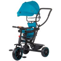 Tricicleta pentru copii Chipolino Pulse Avocado cu maner cu control al directiei, copertina detasabila, scaun confortabil cu husa moale, suport pentru picioare si cos pentru cumparaturi - 4