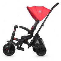 Tricicleta pentru copii Coccolle Alegra Chili Pepper multifunctionala, cu sezut reversibil si pozitie de somn, de la 10 luni, suport de picioare pliabil, frana pe rotile din spate si copertina cu protectie UV - 1