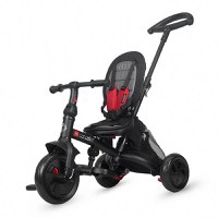 Tricicleta pentru copii Coccolle Alegra Chili Pepper multifunctionala, cu sezut reversibil si pozitie de somn, de la 10 luni, suport de picioare pliabil, frana pe rotile din spate si copertina cu protectie UV - 5