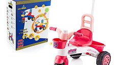Tricicleta pentru copii cu claxon si control parental Princess in cutie