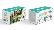 Tricicleta pentru copii Dolu Pastel din plastic cu roti late si cosulet pentru accesorii